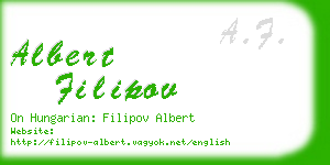 albert filipov business card